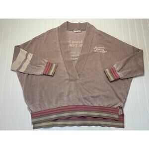 liv bergen Germany Fallen from Heaven V Neck Oversized Sweatshirt Medium RARE